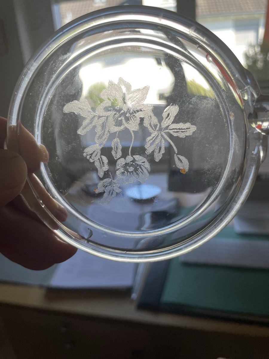 Sottobicchieri: Glasuntersetzer mit eingraviertem Blumenmuster , Glas,  – Nuovo (secondo la descrizione) da Steinhausen venduto da Piaweber1943. 2
