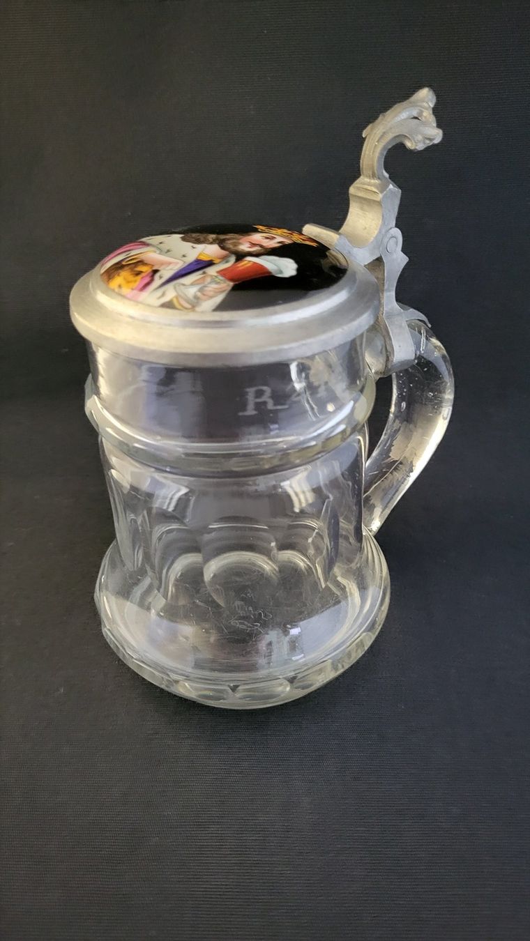 Bicchieri: Antiker Bierkrug mit Original-Malerei – Usato da Basel venduto da spinne02 2