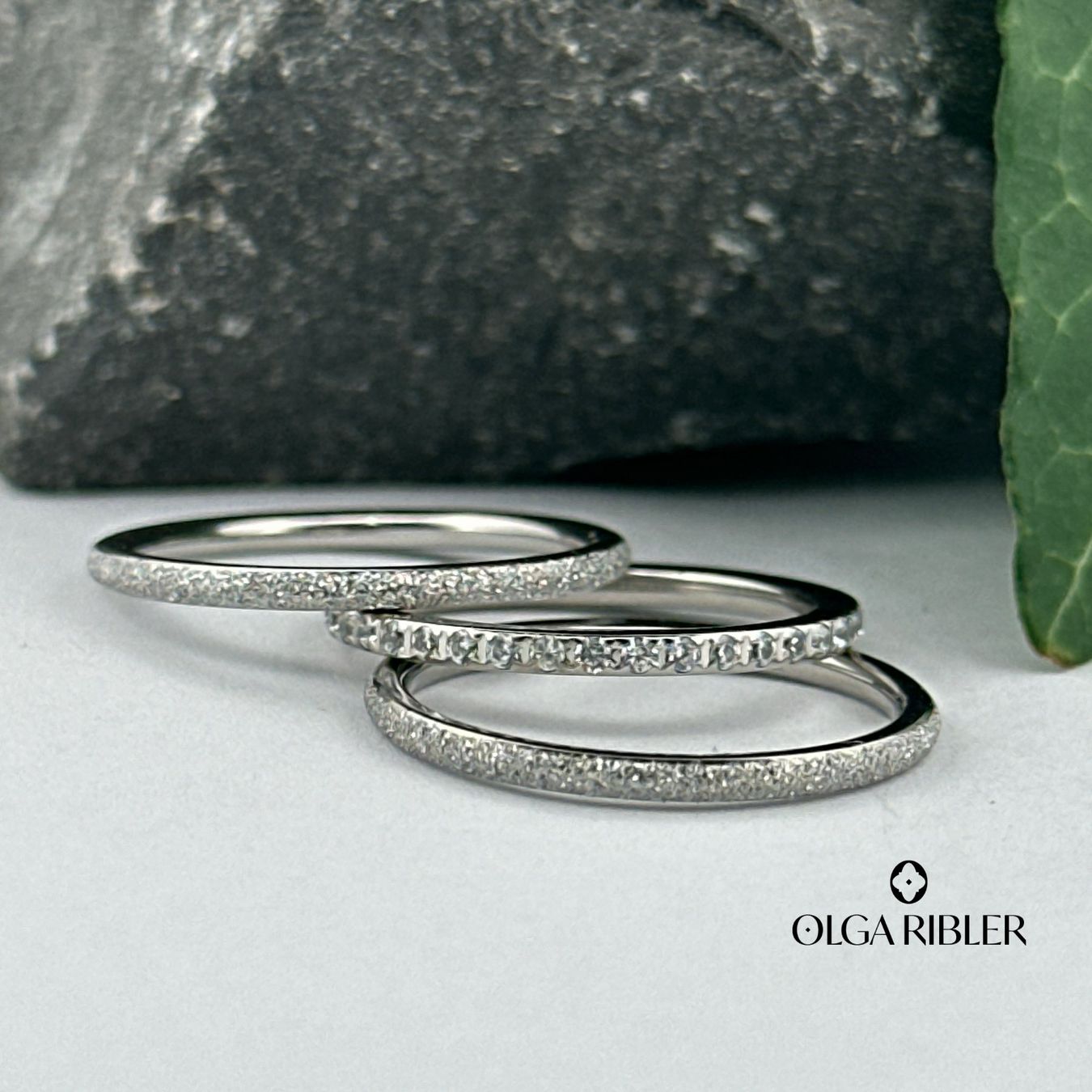Olga Ribler Anelli: Ring SET Edelstahl Grösse 52 – Nuovo (secondo la descrizione) da Luzern venduto da Schmuckoutlet 5