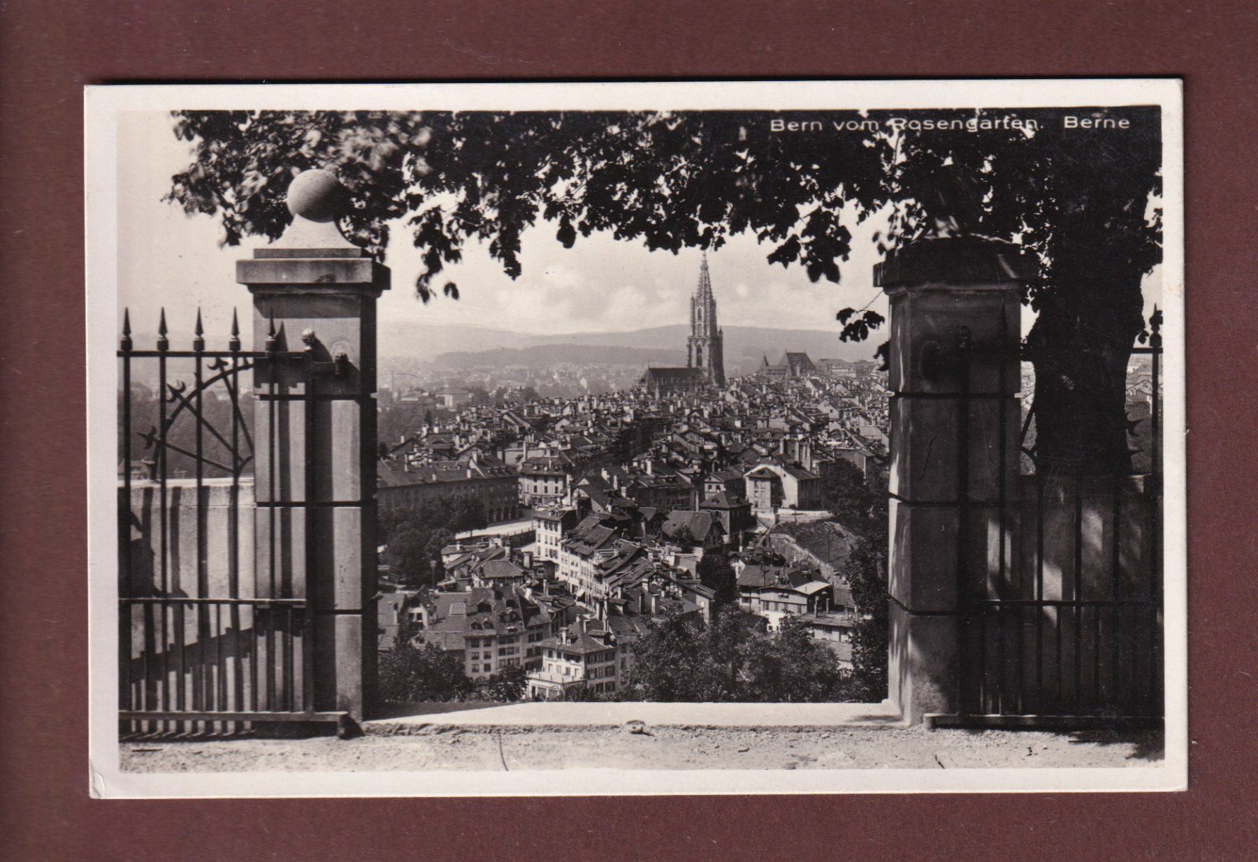 Ansichtskarten: BERN vom Rosengarten - 1930 – Gebraucht aus Pully von nicecards-shop