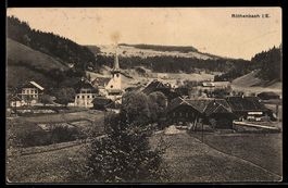 AK Röthenbach i. E., Ortsansicht mit Kirche