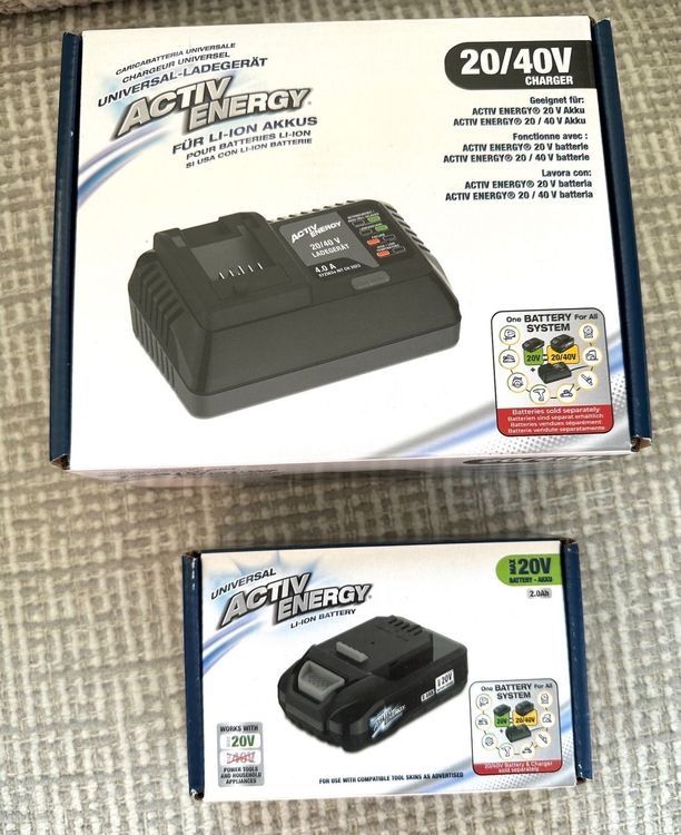 Chargeur De Batterie Universel Activ Energy Pour Outils Ferrex 20V 40V