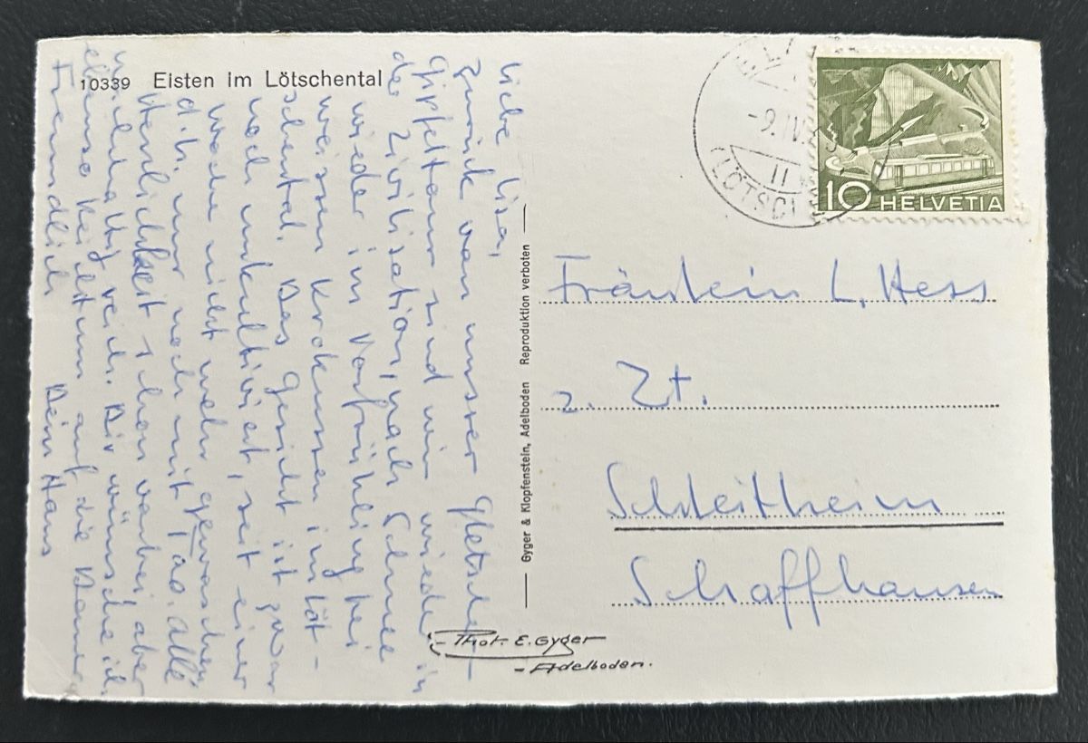 Cartoline postali: Eisten im Lötschental im Winter  – Usato da Horw venduto da Tellbub 1