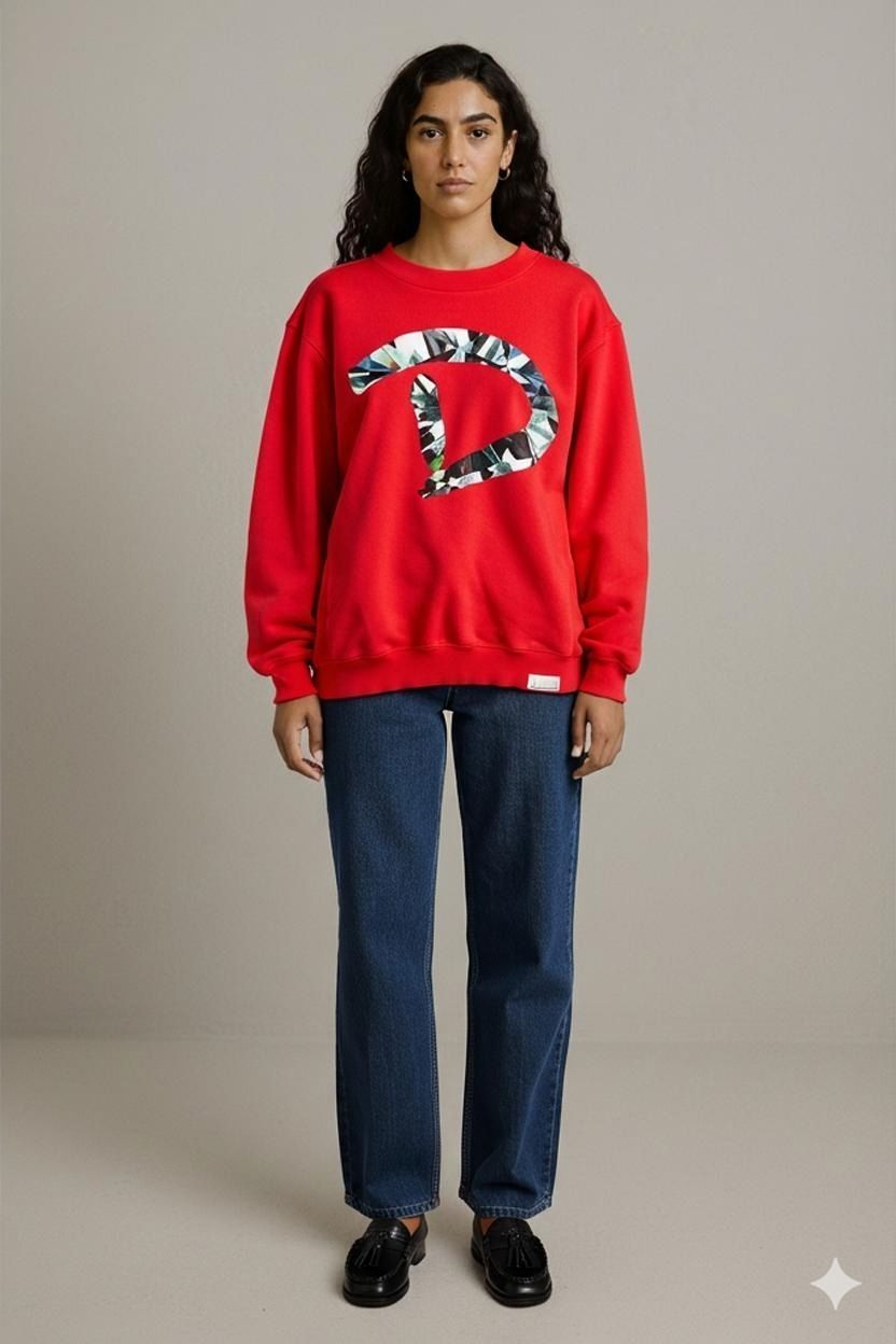 T-shirt: Diamond Supply Co. Rotes Sweatshirt mit Grafik-Logo – Usato da Zug venduto da vinokilo