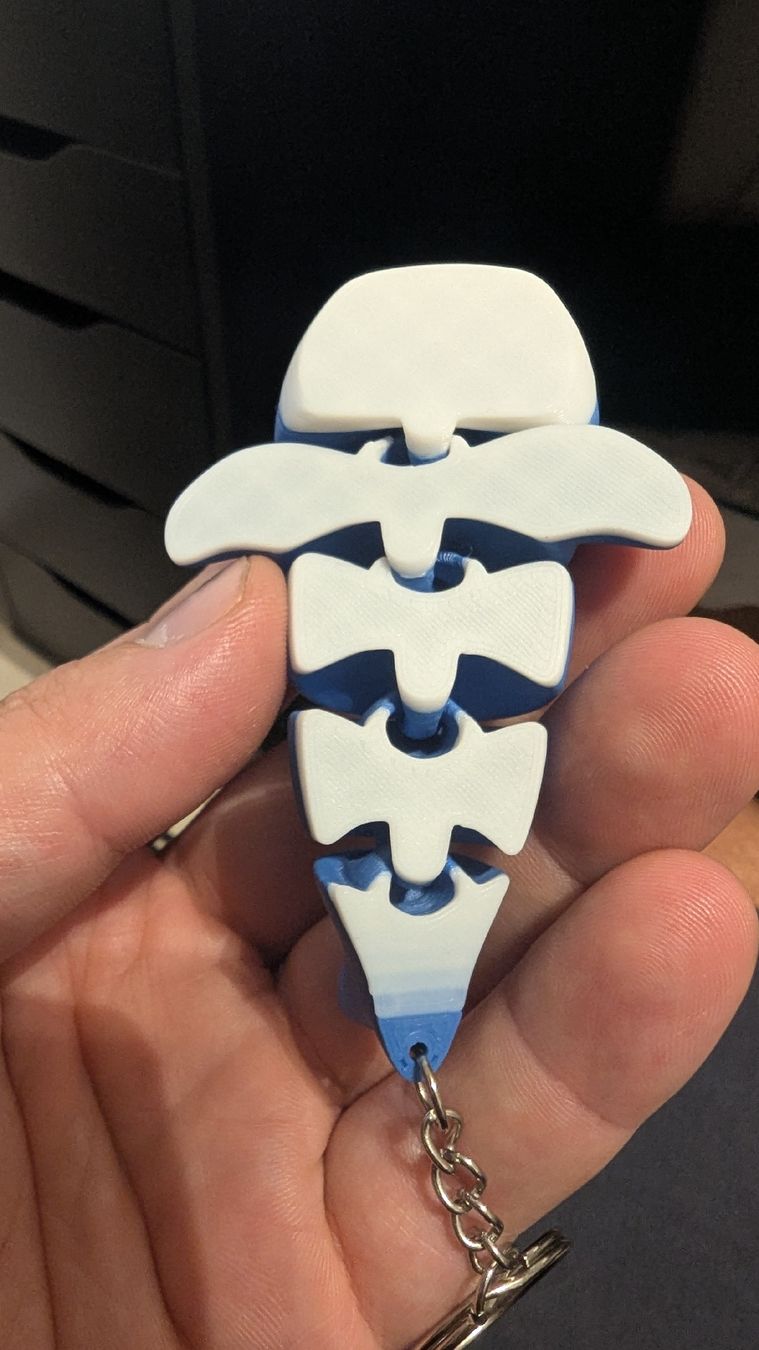 Portachiavi: 3D Printed Articulating Whale Shark Keychain - Blue! – Nuovo e nell'imballaggio originale da Wittinsburg venduto da Brato4452 4