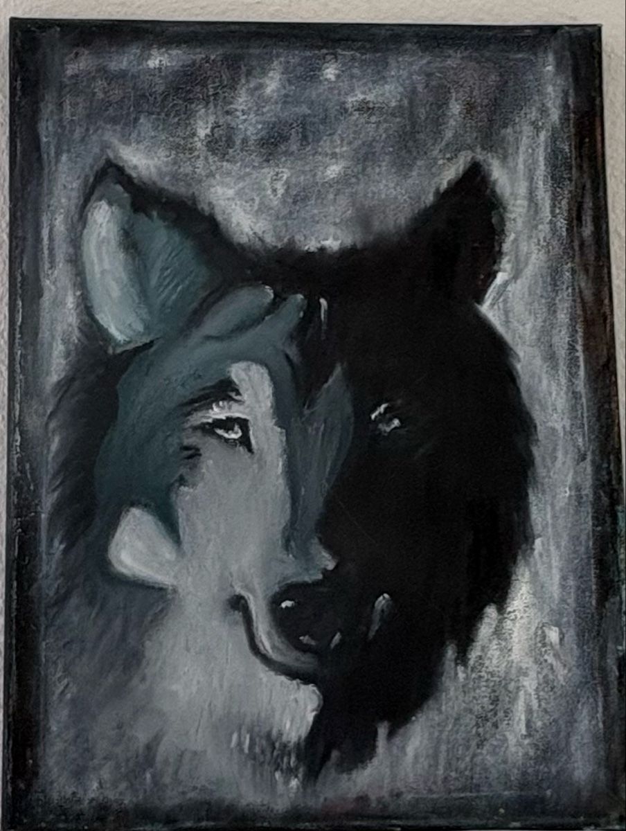 Tableaux: Ruhiger, seiner Stärke sicherer Wolf – Neuf (Voir description) à Widen par zoy_2xdx 2