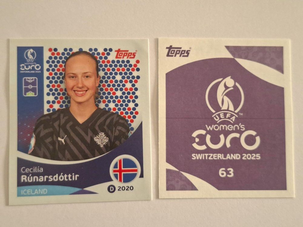 Topps UEFA Women's Euro 2025 Cecilía Rúnarsdóttir 63 (D'occasion) à ...