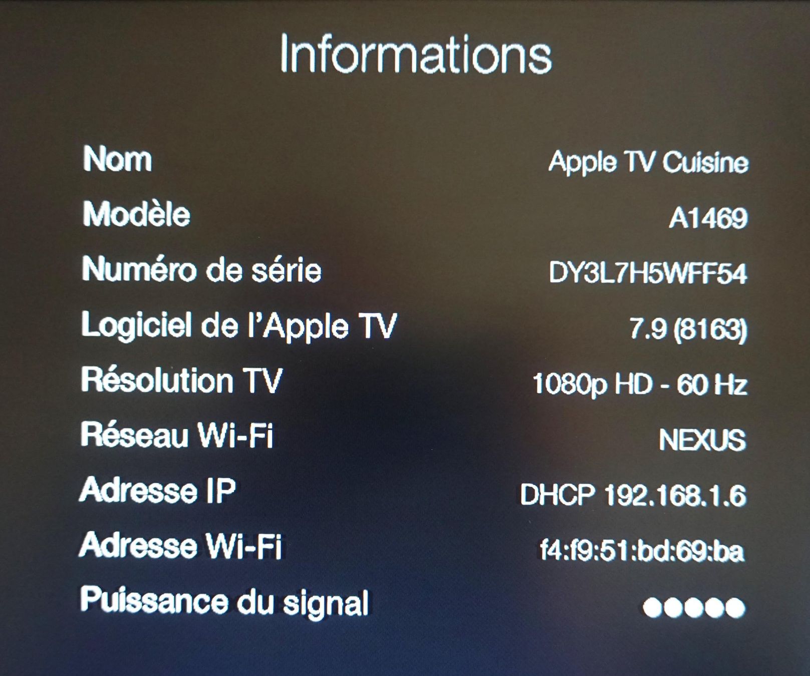 Apple Decoder: Apple TV Modèle A1469 – Gebraucht aus Sion von  2
