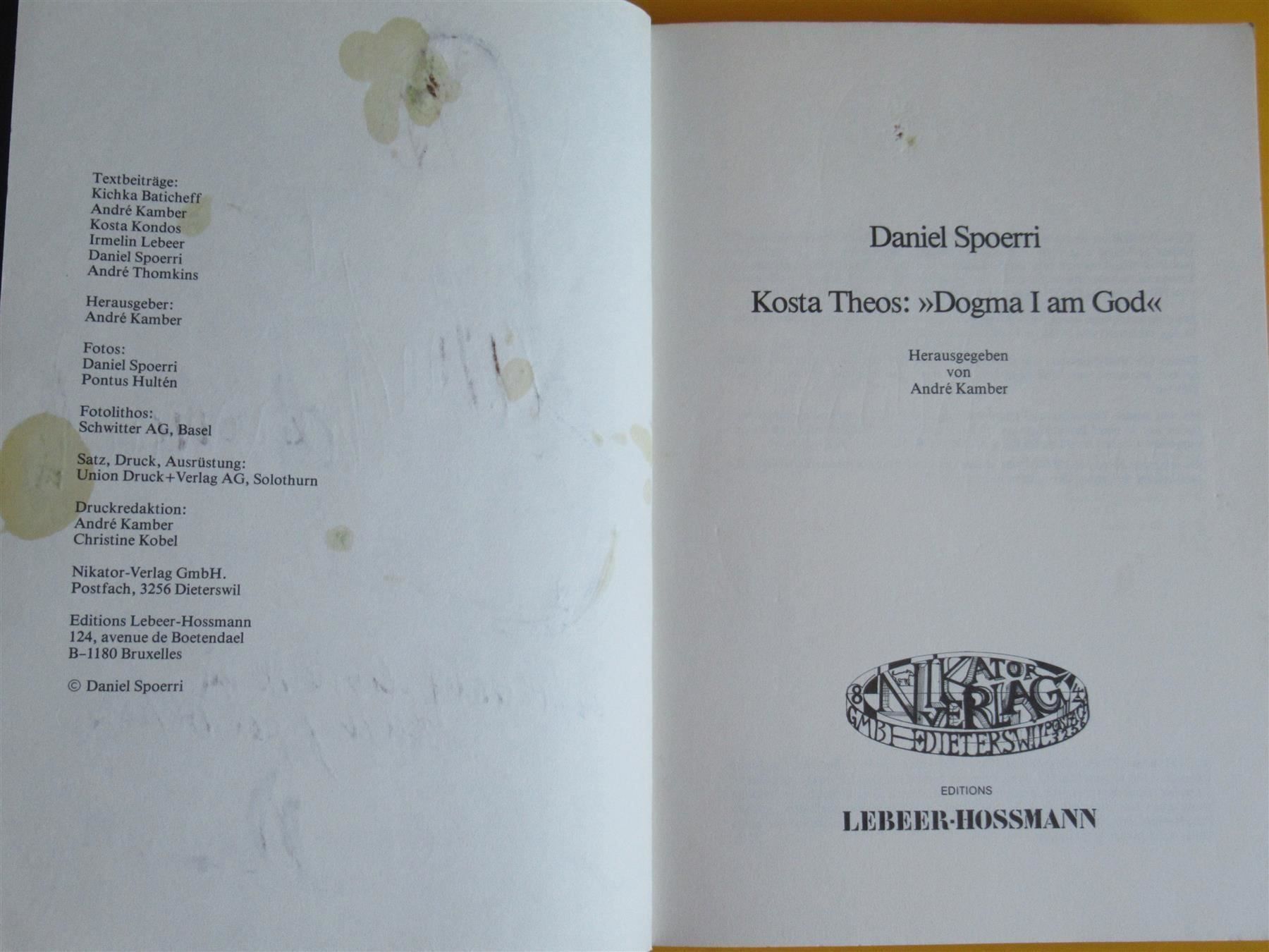 Libri: Daniel Spoerri Original Mischtechnik in Buch 1987 TOP – Usato da Adliswil venduto da buch_und_kunst 4