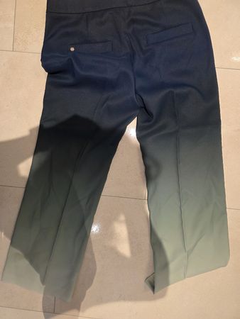Marc Cain Hose, Gr. N6, Blau-Grün Ombre Look, Polyester