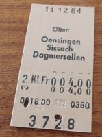 Billette Schweiz Olten Oensingen Dagmersellen 2. Kl. 3728
