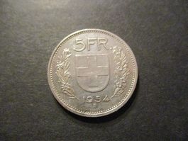 5.- Fr 1954  Superbe pièce  Superbe qualité