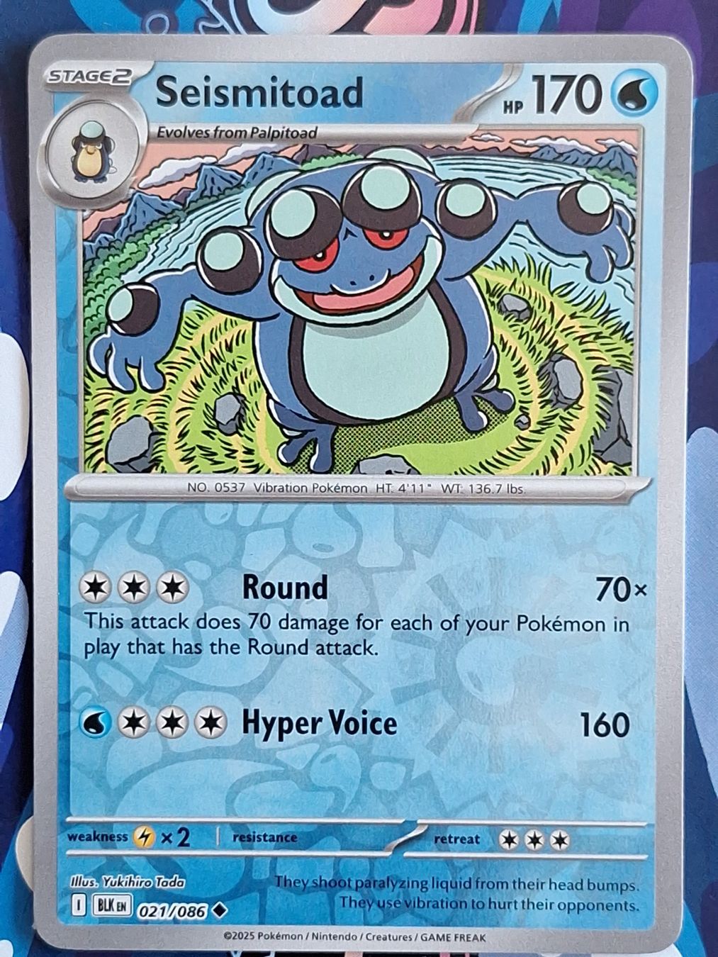 Pokémon Carte collezionabili: Seismitoad - Reverse Holo Pokemon Black Bolt - #7.4 – Usato da Altstätten SG venduto da GGsGameshop