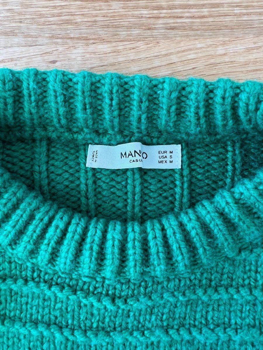 Pullover & Sweatshirts: grüner Mango Strickpullover, Size M – Gebraucht aus Muri b. Bern von SigridW 3