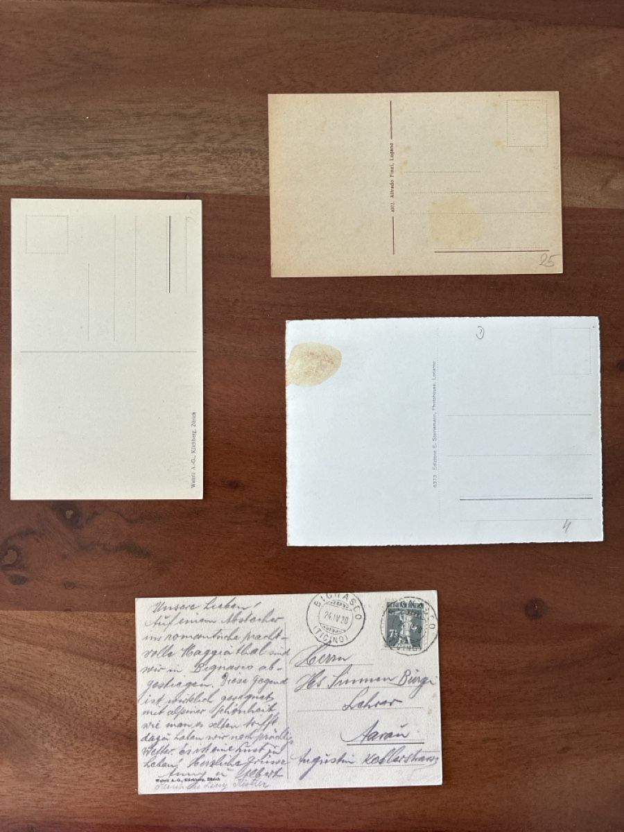 Cartoline postali: 7 Ansichtskarten Schweiz von Bignasco TI – Usato da Oftringen venduto da Cla.vD.74 1
