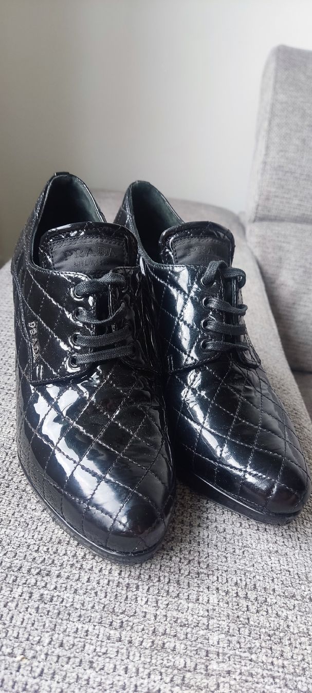 Prada Scarpe da donna: Prada Patent Leather Quilted Heels, Black, 39 – Usato da Zürich venduto da alu_dzr7 8