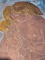 Hans Erni Original „ Mutter und Kind auf Schemel“, 1964