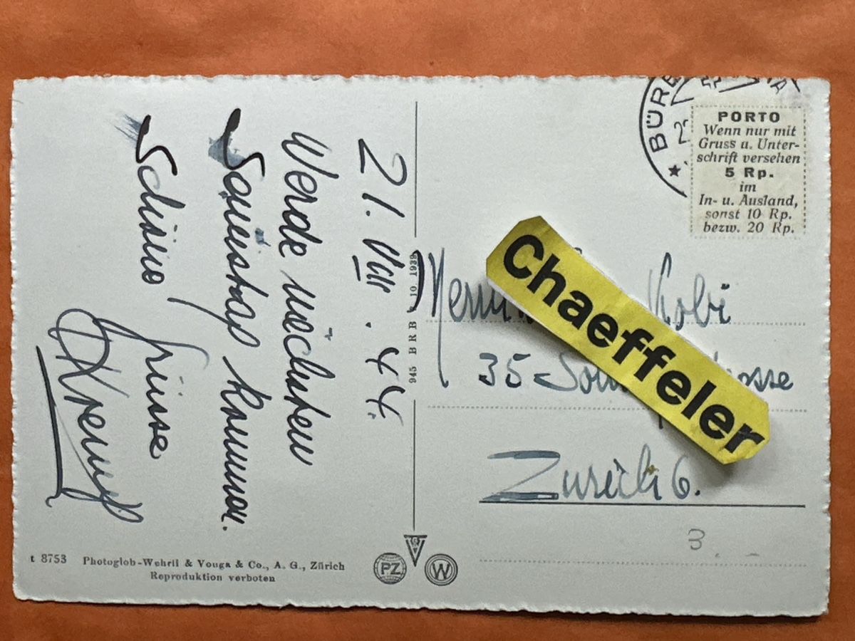 Cartoline postali: Alte Ansichtskarte  Büren a. A. 1944  – Usato da Zürich venduto da Chaeffeler 1