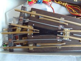 2 Paar Modell Weichen Messing 122er  3 Leiter AC Spur 0