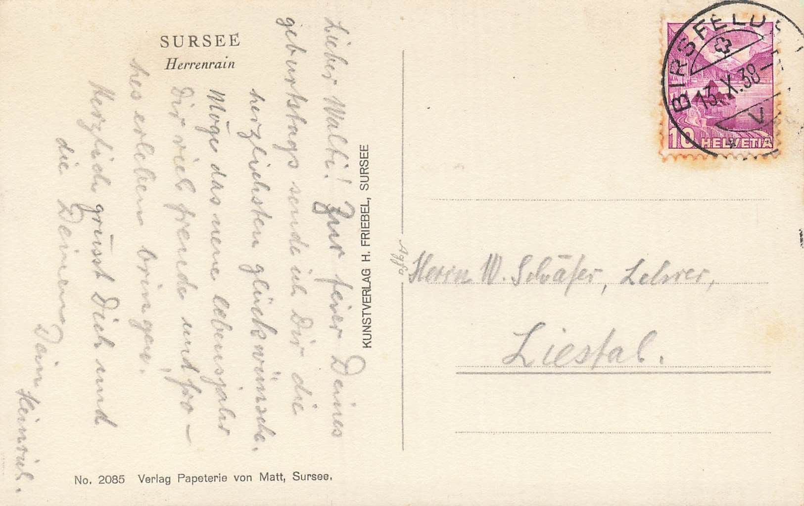Cartoline postali: Sursee – Usato da Biasca venduto da Blenio71 1