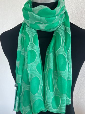 Colora Schal, 52% Seide, Grün, NEU