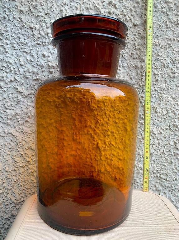 Accessori da laboratorio: Apothekerflasche mit Glasstopfen – Usato da Münchenstein venduto da Peke_