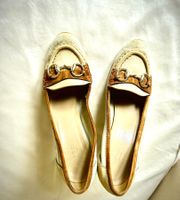 Gucci Slipper Loafers Creme/Braun Veloursleder Gr 38 - ...