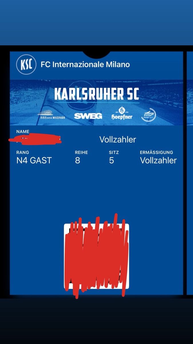 Tickets: Freundschaftsspiel Karlsruher SC vs Inter Milano – Neu (gemäss Beschreibung) aus Gretzenbach von Treebo 1