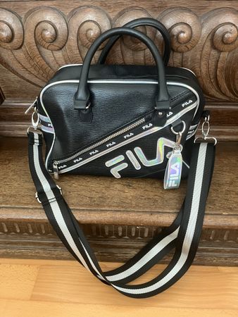 Fila Tasche , schwarz/ Silber