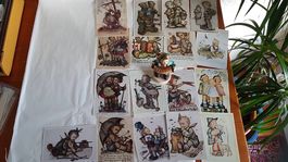 1 Orig. Figur Hummel und 17 Postkarten Hummel.