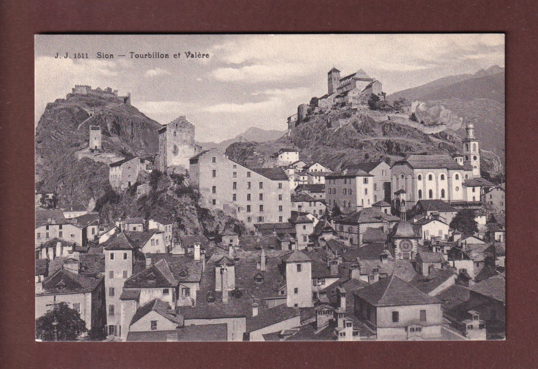 Cartoline postali: SION - Tourbillon et Valère – Usato da Pully venduto da nicecards