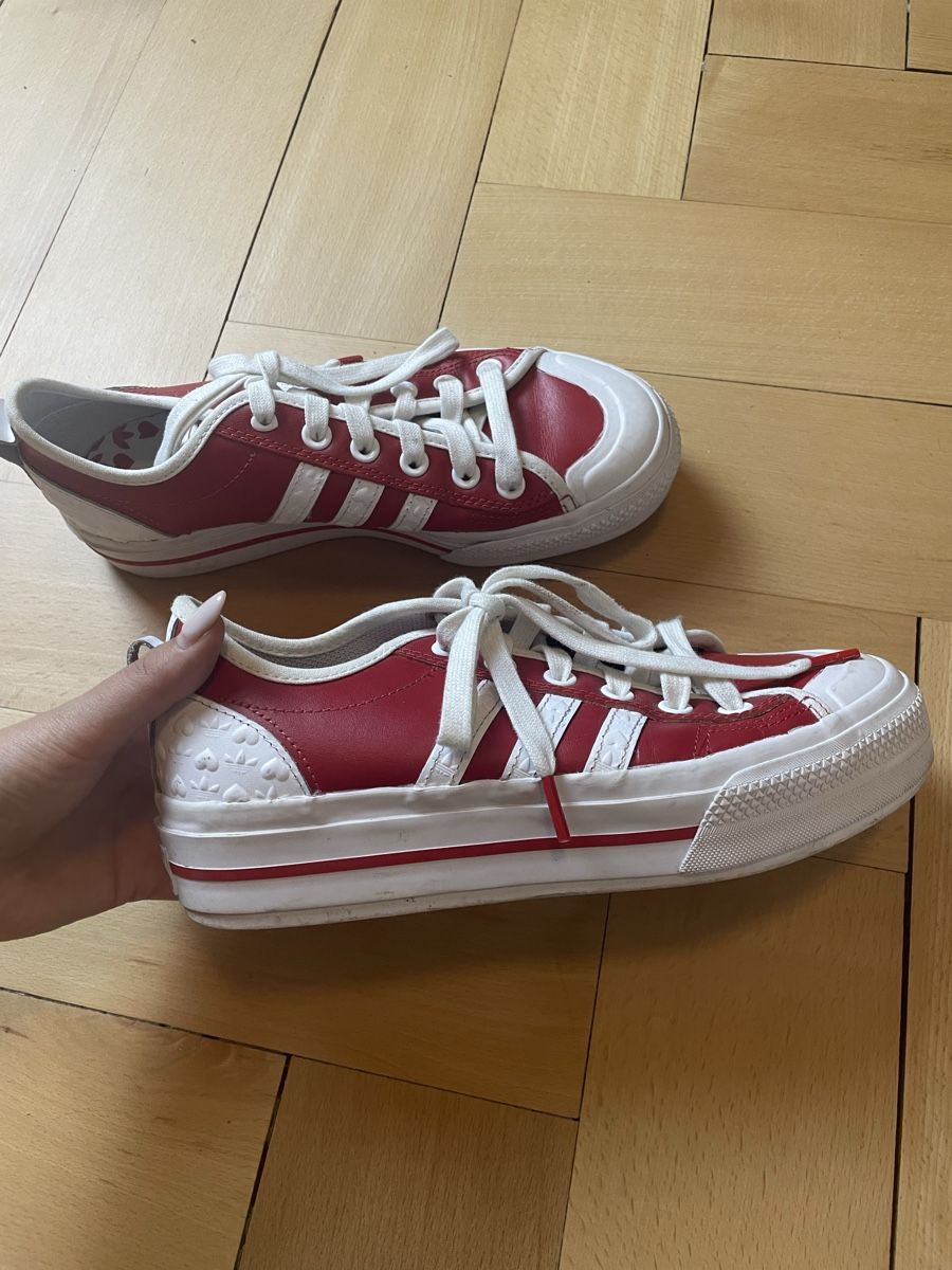 Scarpe da donna: Adidas Nizza RF Platform 'Heart Embossed - Scarlet' – Usato da Bern venduto da llina257