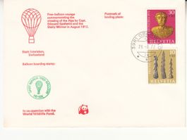 Ballonpost-Umschlag 1972