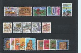 SUISSE 1987 Lot de timbres oblitérés