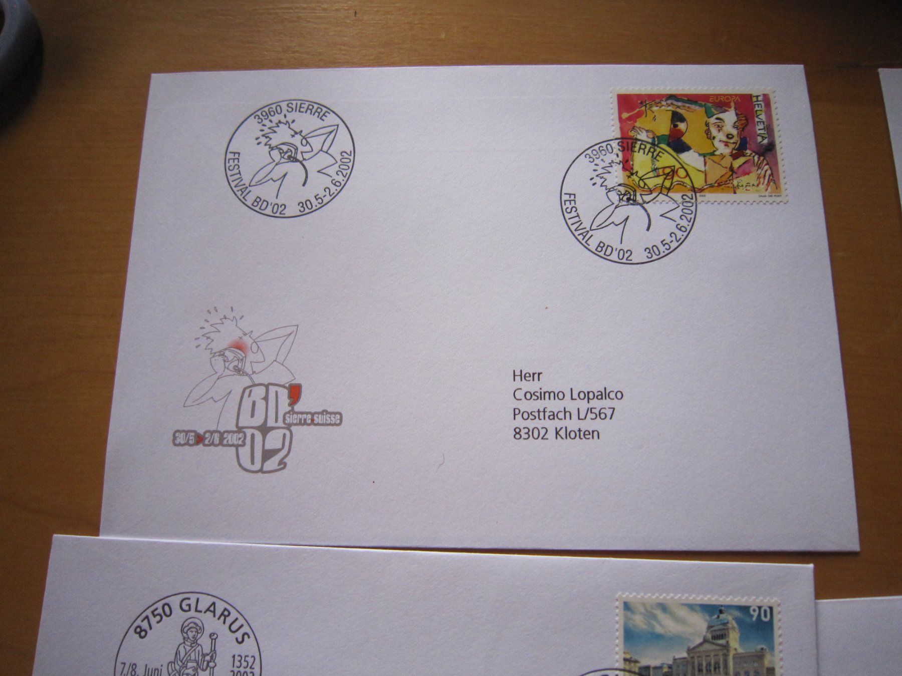 Tutti i francobolli: L4 Briefe mit Spezialstempel 2002 – Usato da Giubiasco venduto da sal_9j6w 1