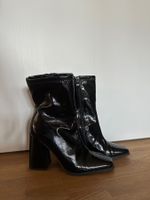Stiefeletten schwarz Lack