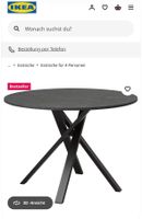 IKEA Esstisch in Anthrazit-grau– neuwertig- 4 Pax
