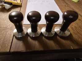 Edel Kaffee Tamper Set, 4 Stück Neu! 3x 53mm 1x 57mm (Q)