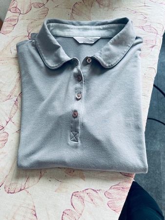 Brax Damen Golf Poloshirt Gr. 38 hellgrau