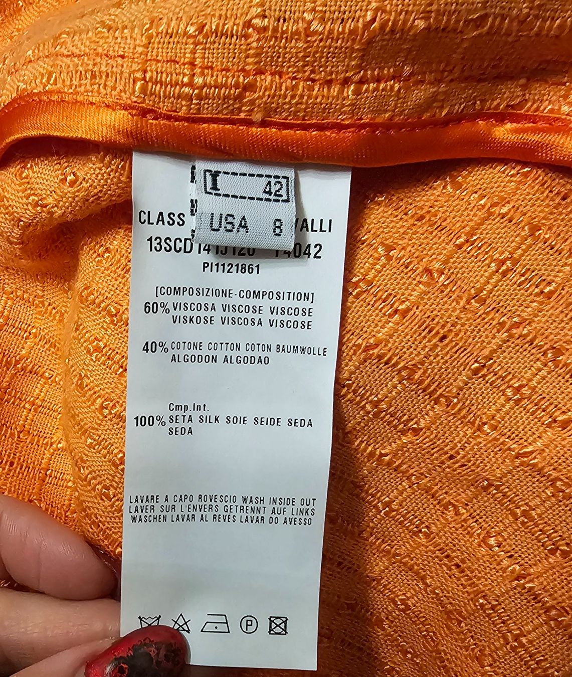 Roberto Cavalli Giacche: Neuw. Class Roberto Cavalli Jacke / Blazer Orange Seide – Nuovo (secondo la descrizione) da Füllinsdorf venduto da Sunnebliemli7 3