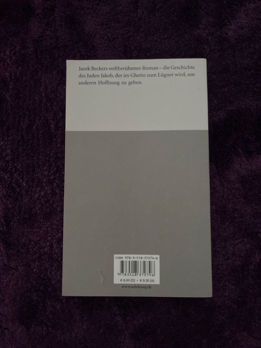 Libri: Jakob der Lügner von Jurek Becker – Usato da Seuzach venduto da i_22 1
