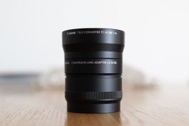 Canon TC-DC58E 1.4x + Adapter LA-DC58L - Top