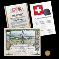 3 historische Schweizer Urkunden 1926–1966 Bern & Fribourg