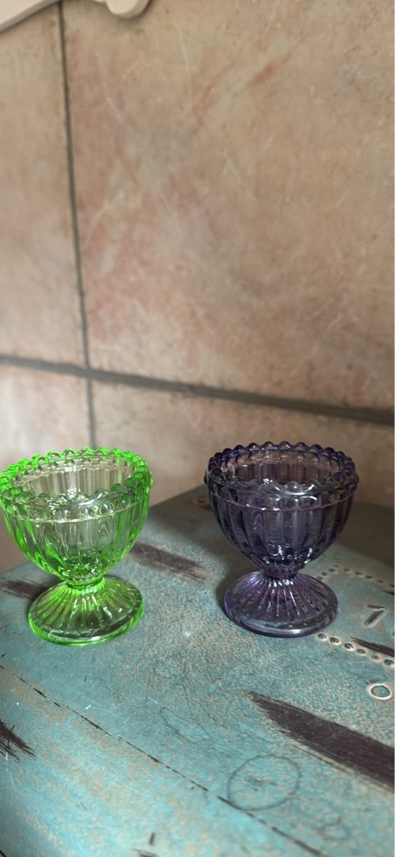 Greengate Sonstiges Geschirr: Vier Eierbecher Glas Greengate Alice – Gebraucht aus Schaffhausen von Ibag 2