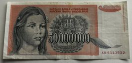 Jugoslawien 50‘000‘000 Dinara 1993