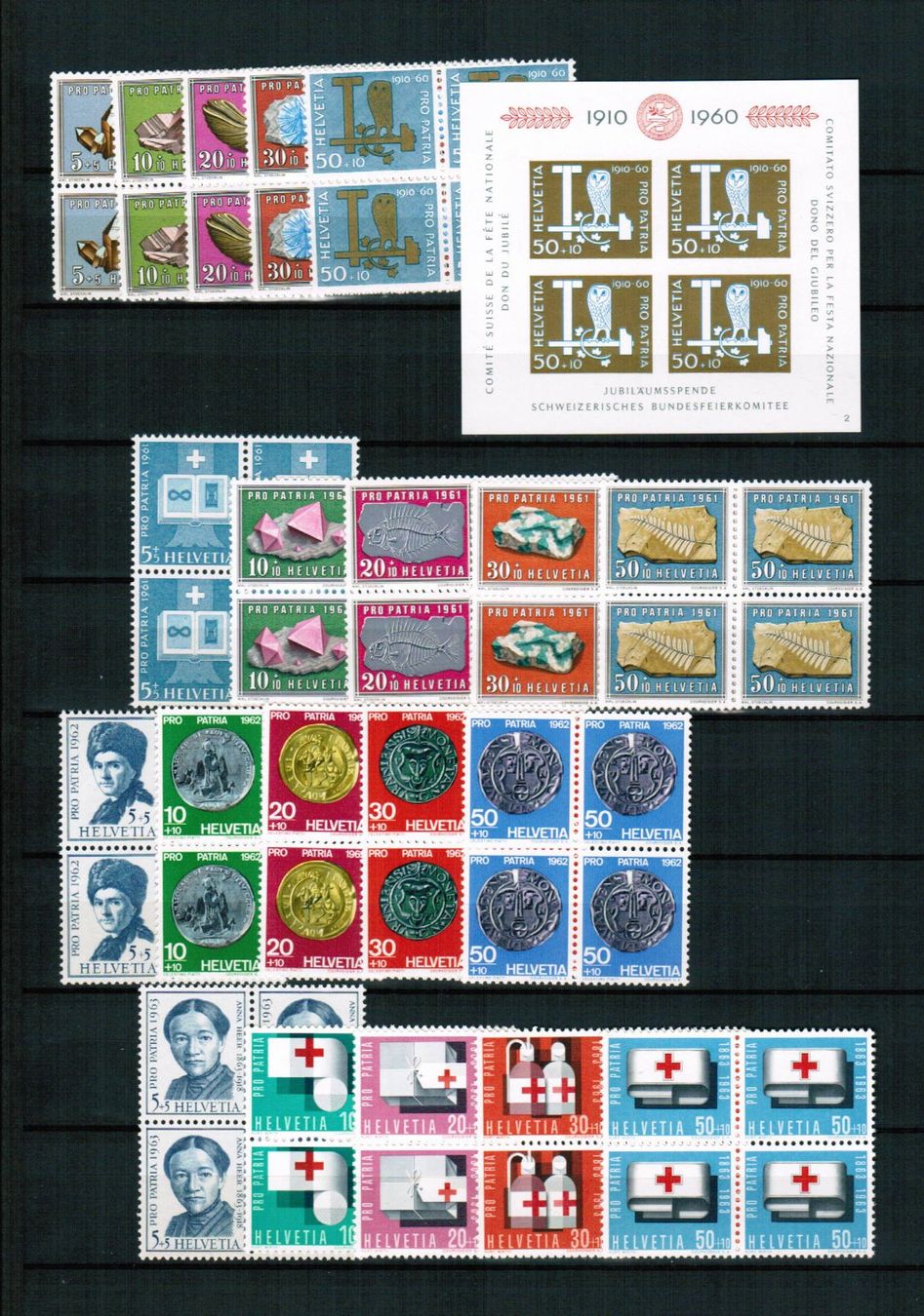 Tutti i francobolli: Pro Patria - VB Sammlung 1940-1963 ** postfrisch – Nuovo (secondo la descrizione) da Bern venduto da peri02 5