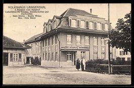 AK Langenthal, Blick zum Restaurant Volkshaus