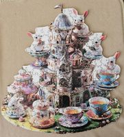 Holzpuzzle "Kaninchen Teeparty"