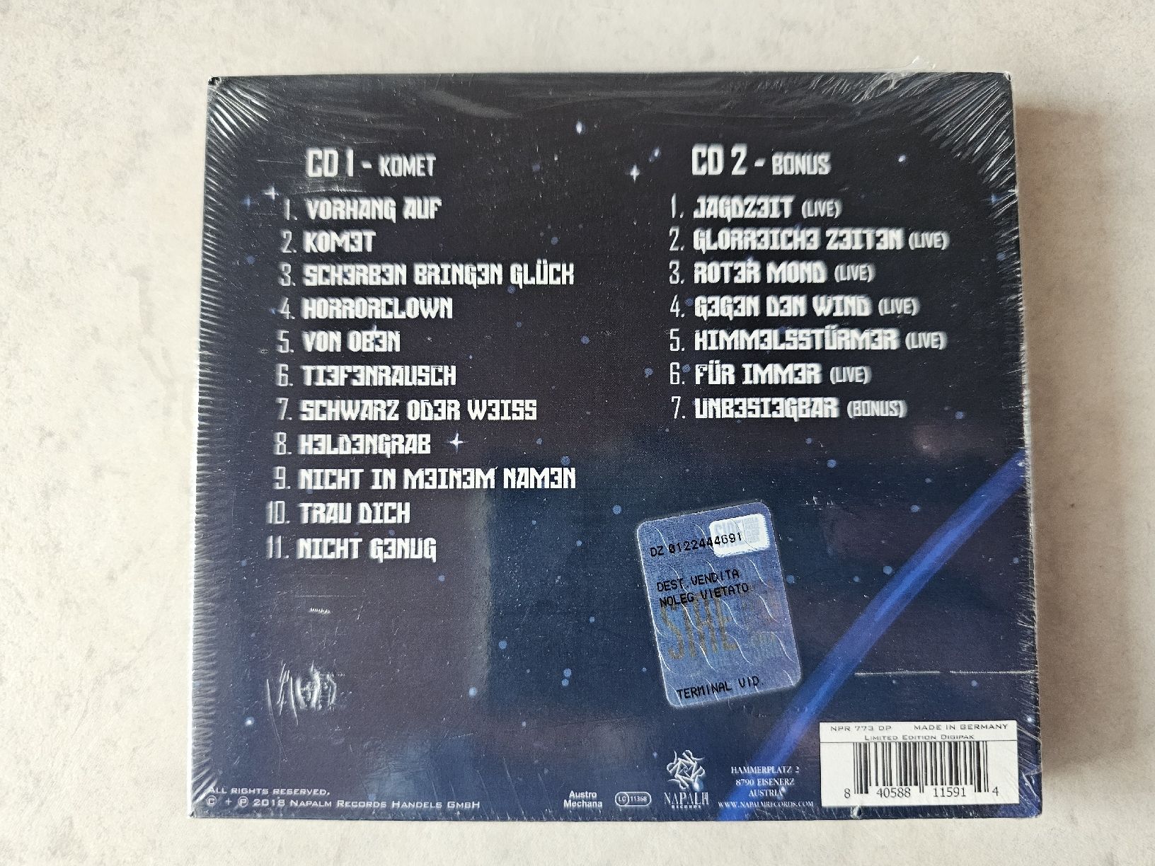 CD: Megaherz  -  Komet  /  2 CD Set Fabrikneu – Nuovo e nell'imballaggio originale da Schneisingen venduto da backstore24 1