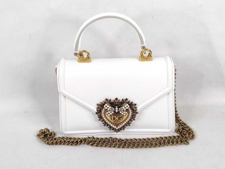 🤍 **Dolce & Gabbana Devotion Small – weisse Handtasche GHW
